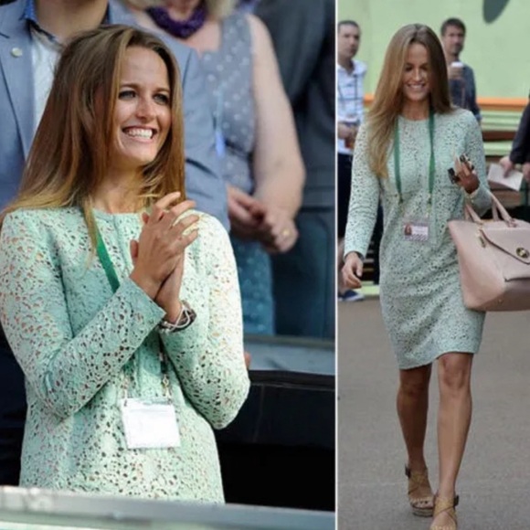 VICTORIA BECKHAM x Target Mint Green Lace Sheer Cotton Blend Dress Sz L NWT - Picture 3 of 16